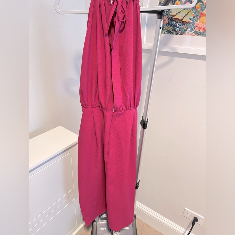 Small Raspberry halter dress - Picture 2 of 3